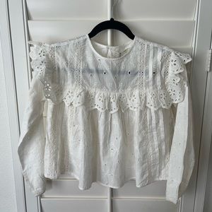 NWT Zara Kids blouse in ivory sz 9